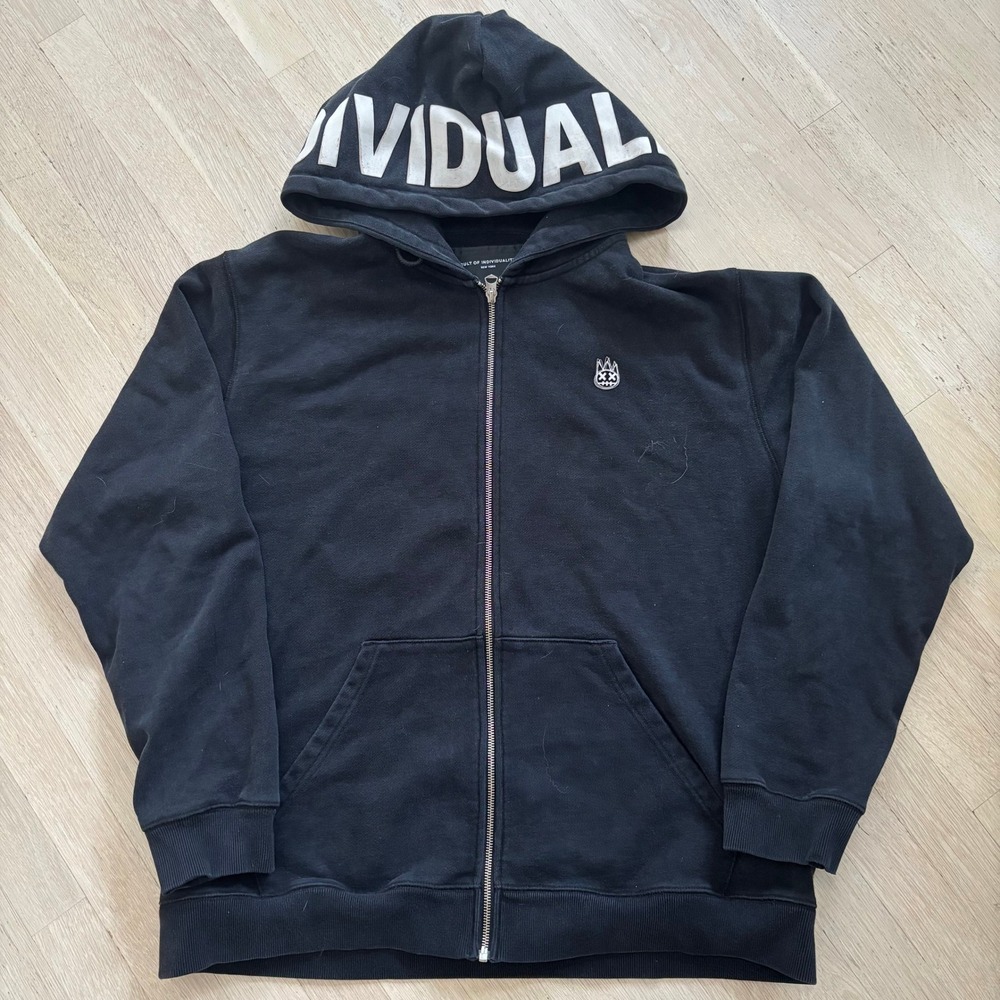 Cult of Individuality Zip Hoodie Mens XL Black Graphic Streetwear 621A0-ZH22E